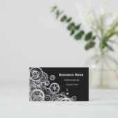 Carte De Visite Vitesses argentées de Steampunk (Debout devant)