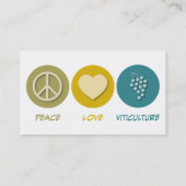 Carte De Visite Viticulture d'amour de paix (Dos)