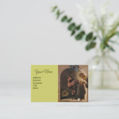 Carte De Visite VIticulture DE RAISINS HANGÉS, Vert Brown rustique (Debout devant)