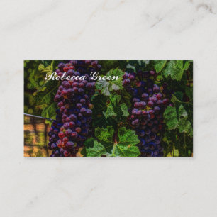 Carte De Visite viticulture romantique violet raisins vigne mariag