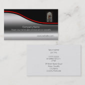 Carte De Visite Vitrail George et Dragon, aspect métal (Devant / Derrière)