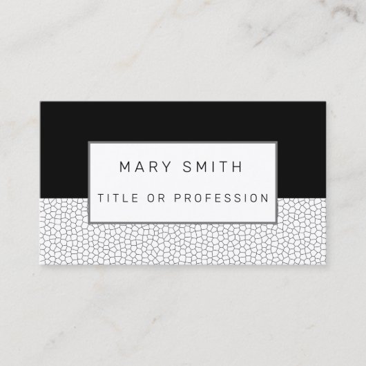 Carte De Visite Vitrail noir blanc (Devant)