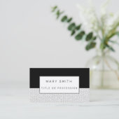 Carte De Visite Vitrail noir blanc (Debout devant)