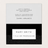 Carte De Visite Vitrail noir noir (Extérieur déplié)