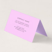 Carte De Visite Vitrail rose noire (Dos)