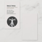 Carte De Visite Vitruvian Homme Massage Thérapiste 4 (Devant / Derrière)