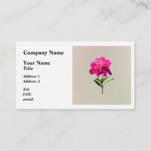 Carte De Visite Vivid Peony rose