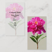 Carte De Visite Vivid Peony rose (Devant / Derrière)