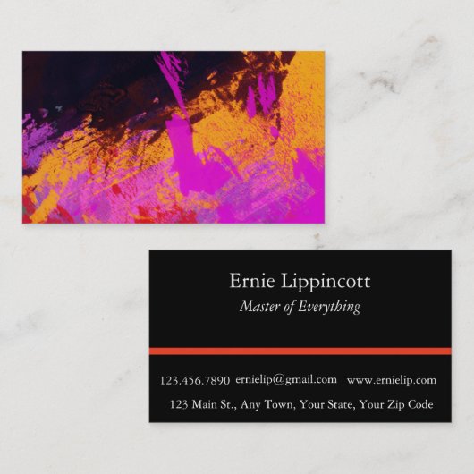 Carte De Visite Vivid Scape Abstrait (Devant / Derrière)