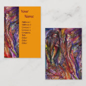 Carte De Visite VIVIEN ET MERLIN Bleu pourpre Imaginaire orange (Devant / Derrière)