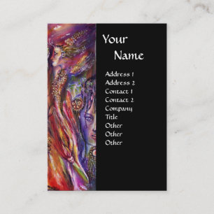 Carte De Visite VIVIEN ET MERLIN Imaginaire rose violet noir