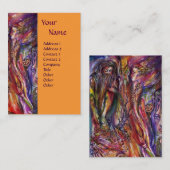 Carte De Visite VIVIEN ET MERLIN Imaginaire rose violet orange (Devant / Derrière)