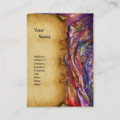 Carte De Visite VIVIEN ET MERLIN Parchemin d'Imaginaire rose viole (Devant)