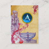 Carte De Visite VIVIEN MONOGRAM bleu gemme (Dos)