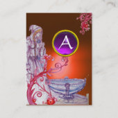 Carte De Visite VIVIEN MONOGRAM gem orange blanc violet (Dos)