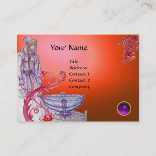 Carte De Visite VIVIEN MONOGRAM gem orange blanc violet