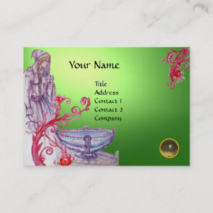 Carte De Visite VIVIEN MONOGRAM gem vert blanc gris