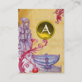 Carte De Visite VIVIEN MONOGRAM gemme jaune (Dos)