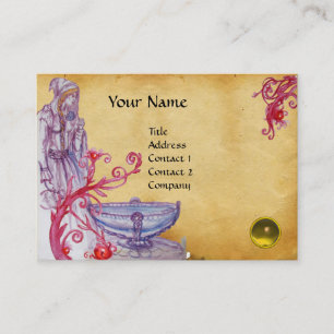 Carte De Visite VIVIEN MONOGRAM gemme jaune