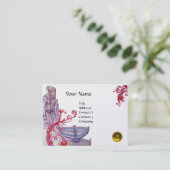 Carte De Visite VIVIEN MONOGRAM gemme jaune perle métallique (Debout devant)