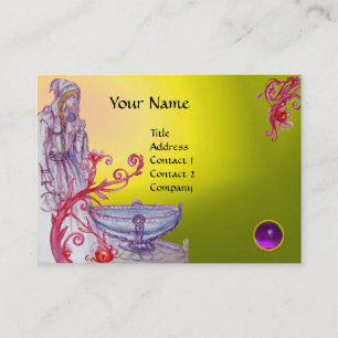 Carte De Visite VIVIEN MONOGRAM jaune jaune violet blanc
