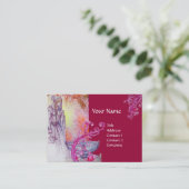 Carte De Visite VIVIEN MONOGRAM rouge violet rose blanc (Debout devant)