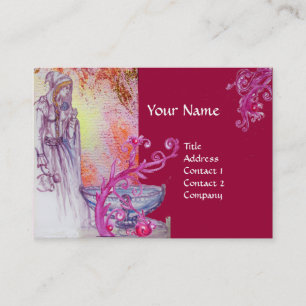 Carte De Visite VIVIEN MONOGRAM rouge violet rose blanc