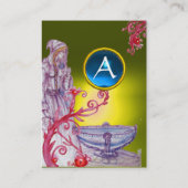 Carte De Visite VIVIEN MONOGRAMME jaune bleu blanc (Dos)