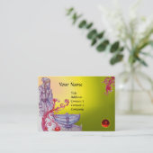 Carte De Visite VIVIEN MONOGRAMME jaune rouge blanc (Debout devant)