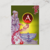 Carte De Visite VIVIEN MONOGRAMME jaune rouge blanc (Dos)