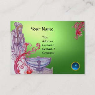 Carte De Visite VIVIEN MONOGRAMME vert bleu blanc