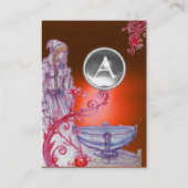 Carte De Visite VIVIEN MONOGRAS gemme orange blanc (Dos)