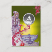 Carte De Visite VIVIEN MONOGRAS Jeu jaune blanc (Dos)