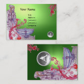 Carte De Visite VIVIEN MONOGRAS Jeu vert blanc (Devant / Derrière)