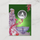 Carte De Visite VIVIEN MONOGRAS Jeu vert blanc (Dos)