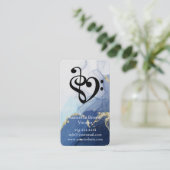 Carte De Visite Vocalist Singer Musical Clef Logo Noir Blanc (Debout devant)