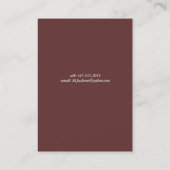 Carte De Visite Vocaliste (Dos)