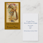 Carte De Visite Voeux d'action de grâces (Devant / Derrière)