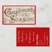 Carte De Visite Vœux de la Saison (Devant / Derrière)