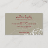 CARTE DE VISITE :: vogue design 11 (Dos)