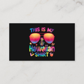 Carte De Visite Voici Ma Chemise Hawaïenne Luau Aloha Hawaii Beach