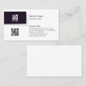 Carte De Visite Voicover Artist BlackTab Logo Simple BusinessCard (Devant / Derrière)