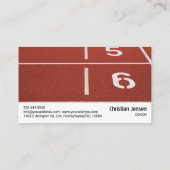 Carte De Visite Voie de course d'exercices de sport d'entraîneur (Dos)