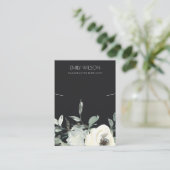 CARTE DE VISITE VOIE NOIRE BLANCHE FLORALE BUNCH ÉCRAN (Debout devant)