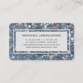 Carte De Visite Voie Rustique Pierres de galets | Paysage (Dos)