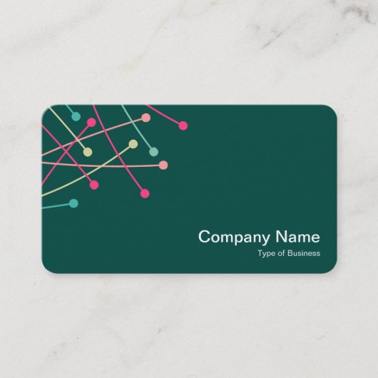 Carte De Visite Voies de particules - couleurs 01 sur le vert (Devant)