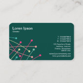 Carte De Visite Voies de particules - couleurs 01 sur le vert (Dos)