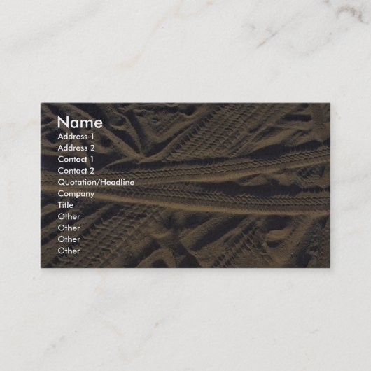 Carte De Visite Voies de pneu (Devant)