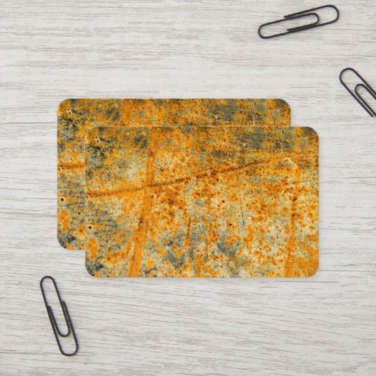 Carte De Visite voies de rouille acide (Devant/Arrière en situation)