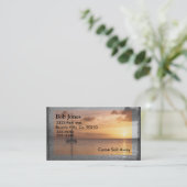 Carte De Visite Voile Sur Un Océan Lumineux (Debout devant)